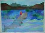 Davie and Whale - Watercolor - 2003