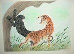 The Showdown - Watercolor - 2002.JPG